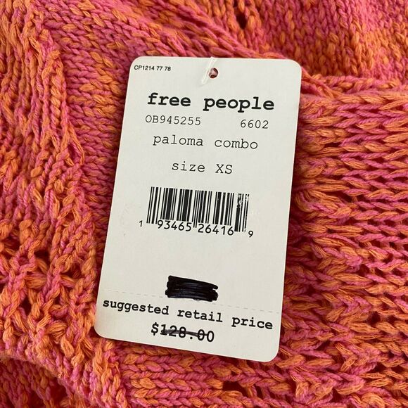 Free People Womens Hot Tropics V Neck Sweater Pullover Long Sleeve XS - Picture 8 of 9